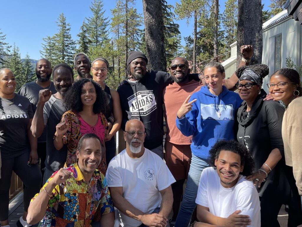 Black-led ecosystem partners during a team building retreat on Wy'east Mountain in September 2022.